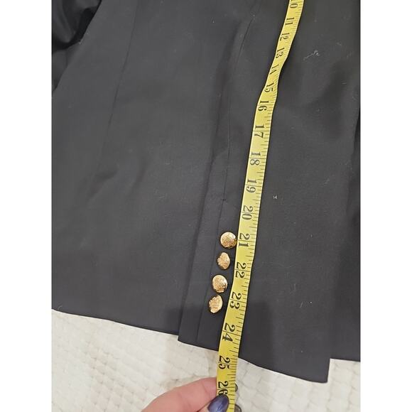 Zara Double Breasted Black Blazer Golden Buttons Size M NWT - Picture 10 of 16